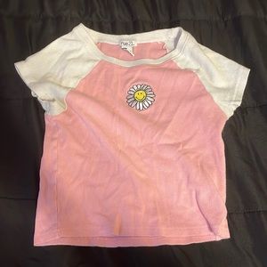 !pink daisey crop!